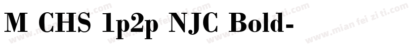 M CHS 1p2p NJC Bold字体转换